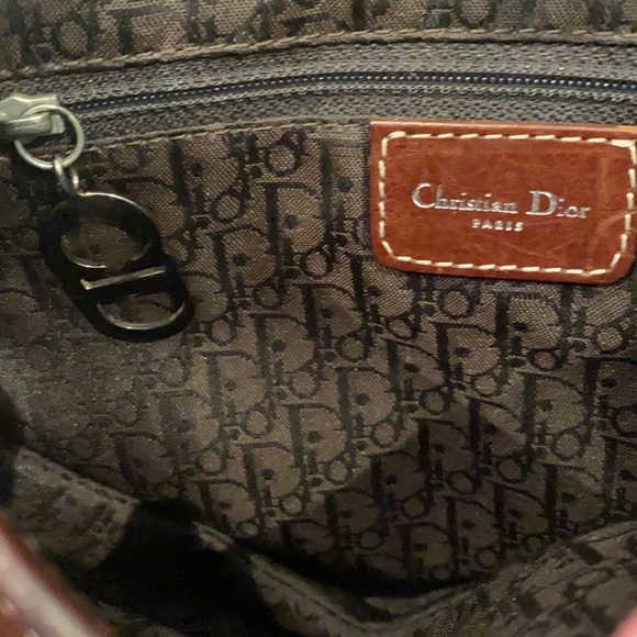 Christian Dior Saddle Bag. Leather. Stitching floral design. - Picture 7 of 10